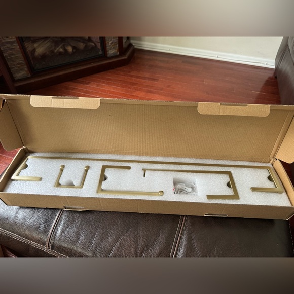 Brushed Champagne Color Towel Bar Set - Picture 7 of 10